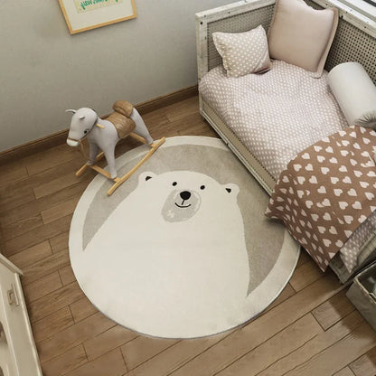 Cartoon Cute Round Non-Slip Area Rug