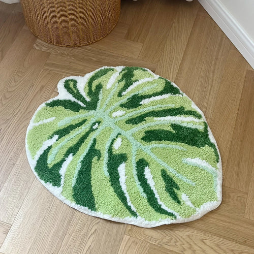 Monstera Leaf Tufted Non-Slip Rug