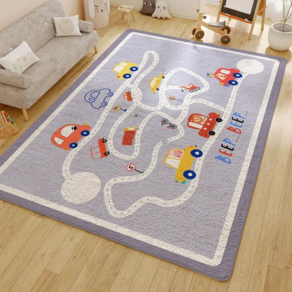 Nordic Children’s Cartoon Non-Slip Washable Area Rug