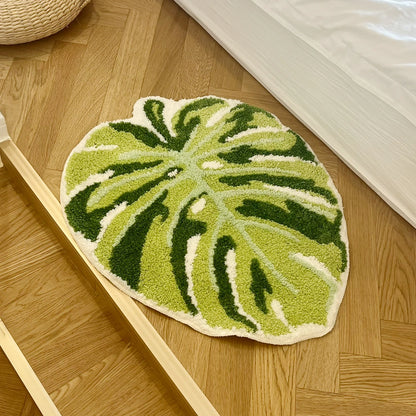Monstera Leaf Tufted Non-Slip Rug