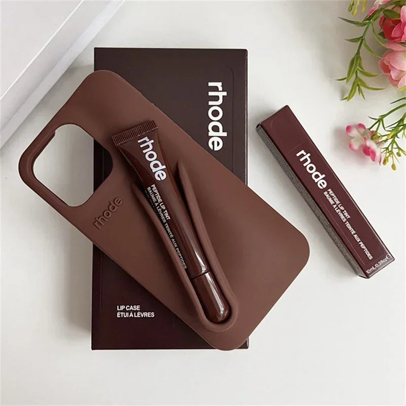 Phone Lipstick Case with Box & Lips – Rhode Silicone Cover