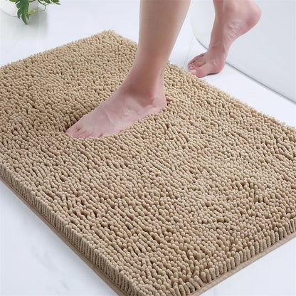 Olanly Luxury Chenille Non-Slip Bath Rug
