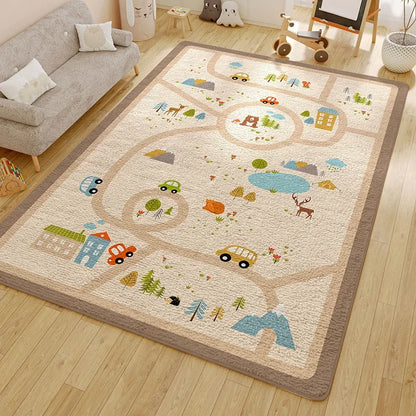 Nordic Children’s Cartoon Non-Slip Washable Area Rug