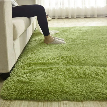 VIKAMA Solid Color Plush Fluffy Area Rug