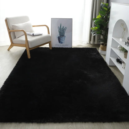 VIKAMA Scandinavian Wool Rug Soft Washable Living Room Bedroom Office Kids Carpet Home Decor