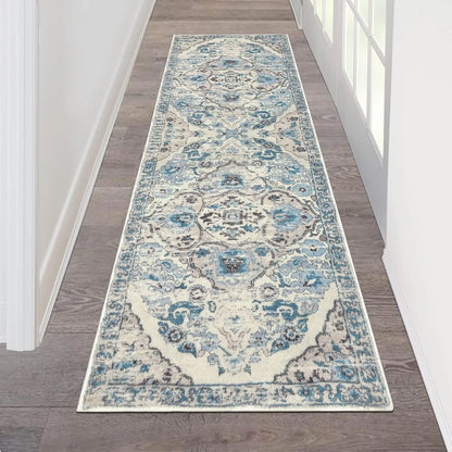 VIKAMA Bohemian American Retro Runner Carpet Non-Slip Living Room Corridor Floor Mat