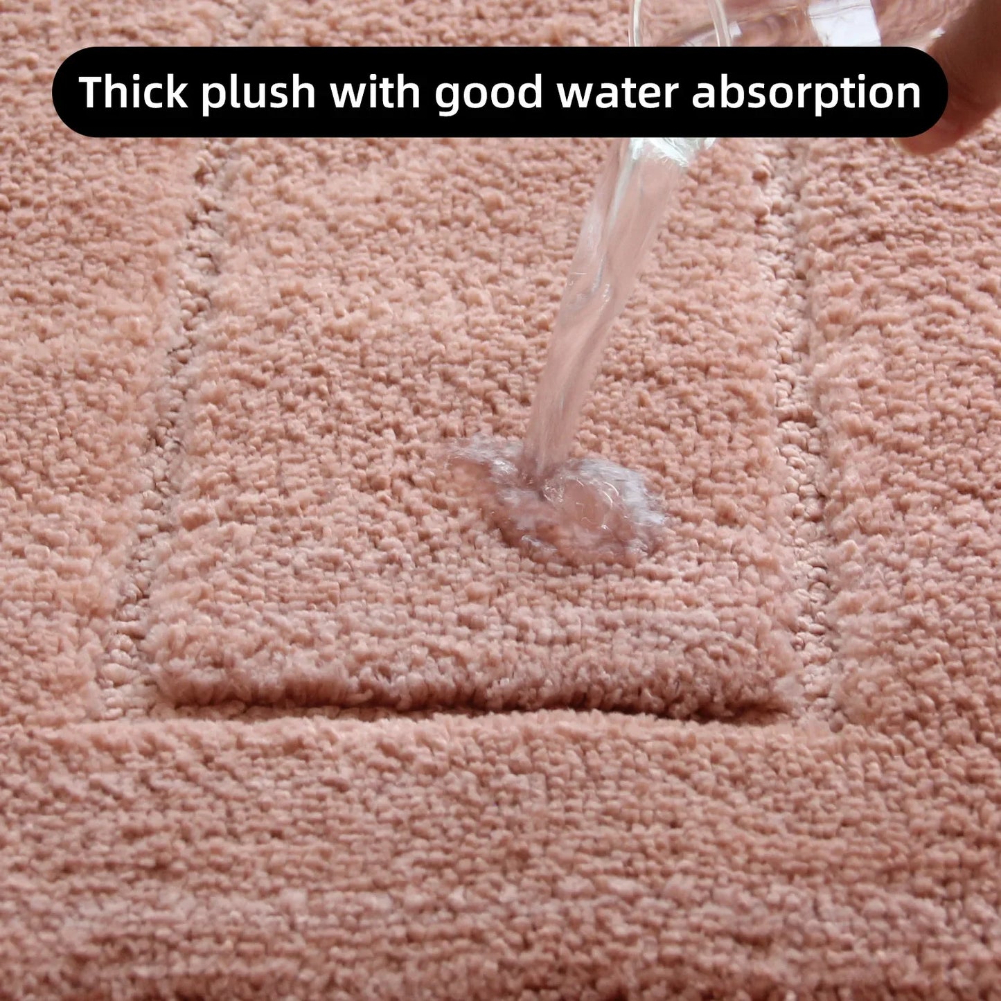Plush Bathroom Floor Mat Shaped Design Absorbent Non-Slip Foot Rug Bathtub Entrance Door Small Carpet Home Decor