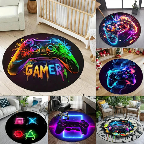 VIKAMA Gaming Controller Round Non-Slip Rug