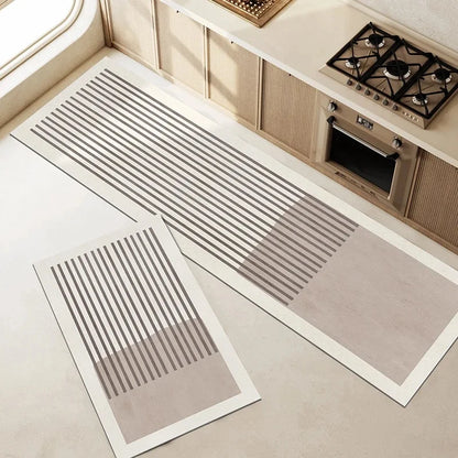 Long diatomite super absorbent non-slip kitchen & bathroom floor mat