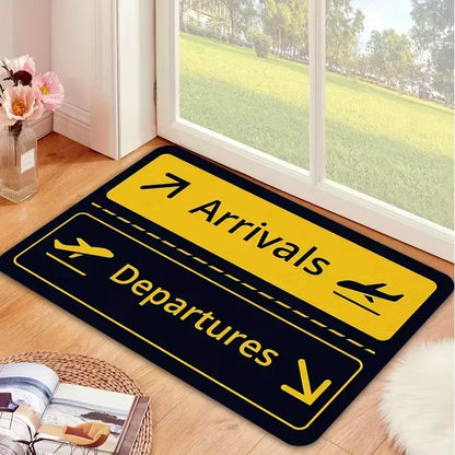 VIKAMA Airport Flight Schedule Welcome Mat