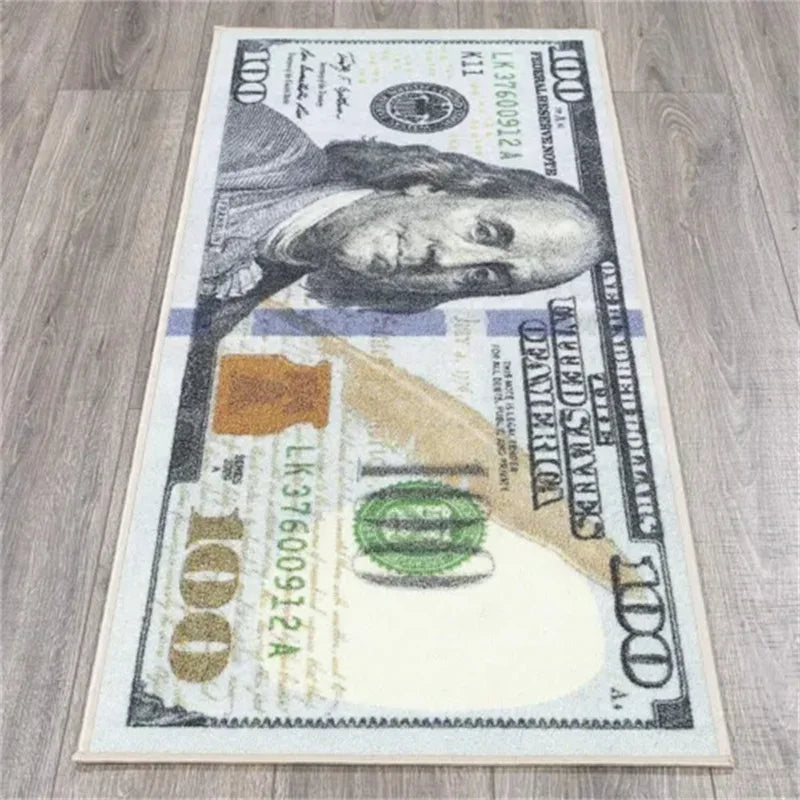 $100 Dollar Bill Money Non-Slip Floor Mat
