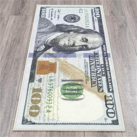 $100 Dollar Bill Money Non-Slip Floor Mat