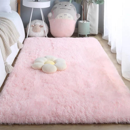 VIKAMA Scandinavian Wool Rug Soft Washable Living Room Bedroom Office Kids Carpet Home Decor