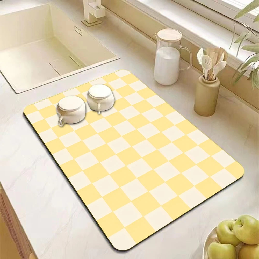 Checkerboard non-slip coffee drip mat