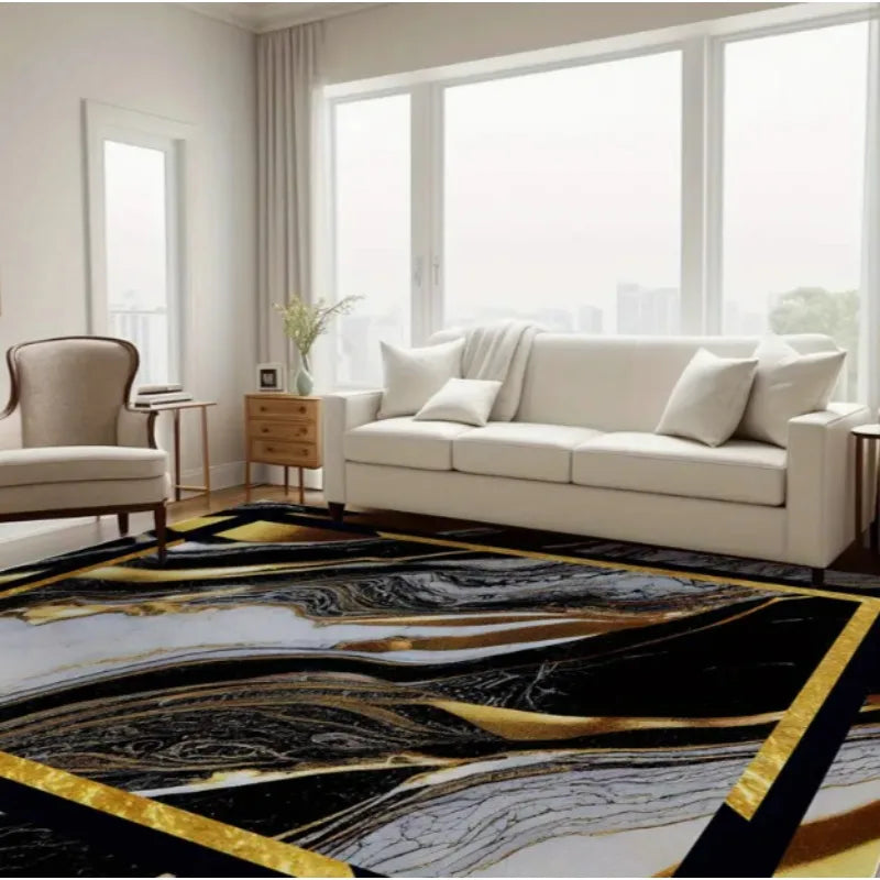 Light luxury geometric European large area rug