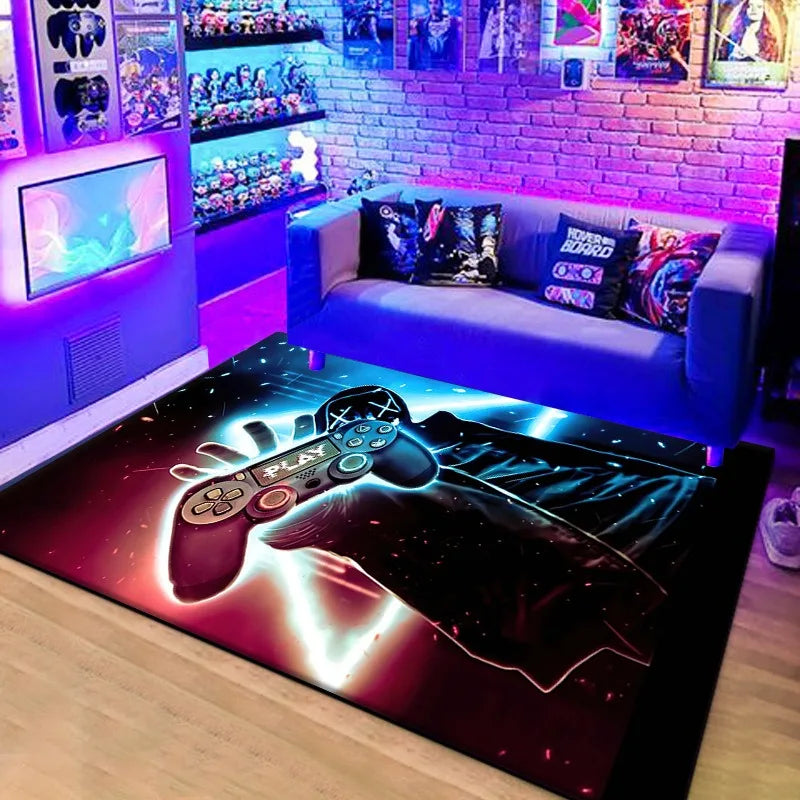 3D Gaming Controller Kids Rug