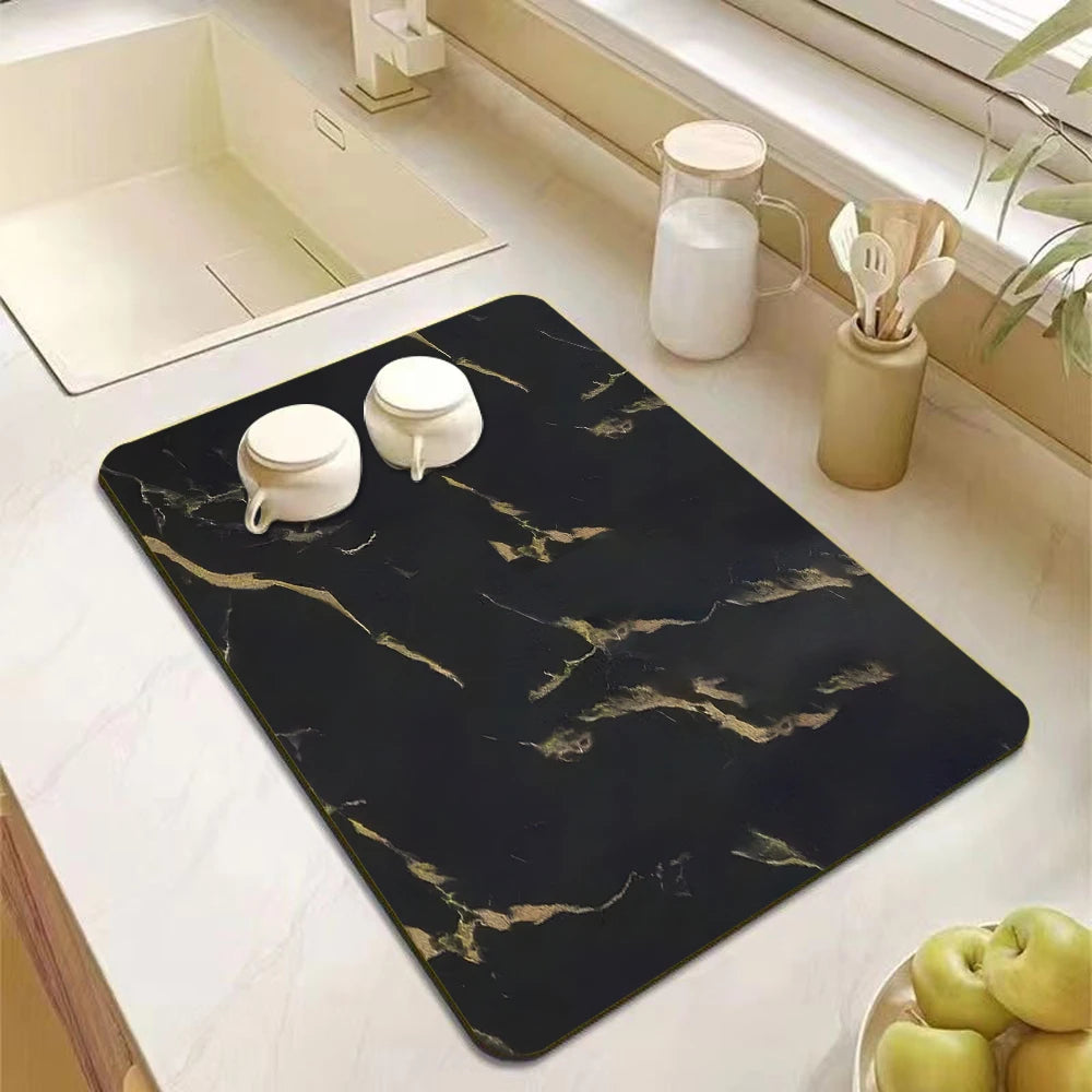 Absorbent Kitchen Dish Drying Mat