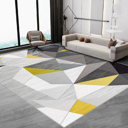 VIKAMA Nordic Simple Flannel Carpet Large Non-Slip Living Room Bedroom Floor Mat
