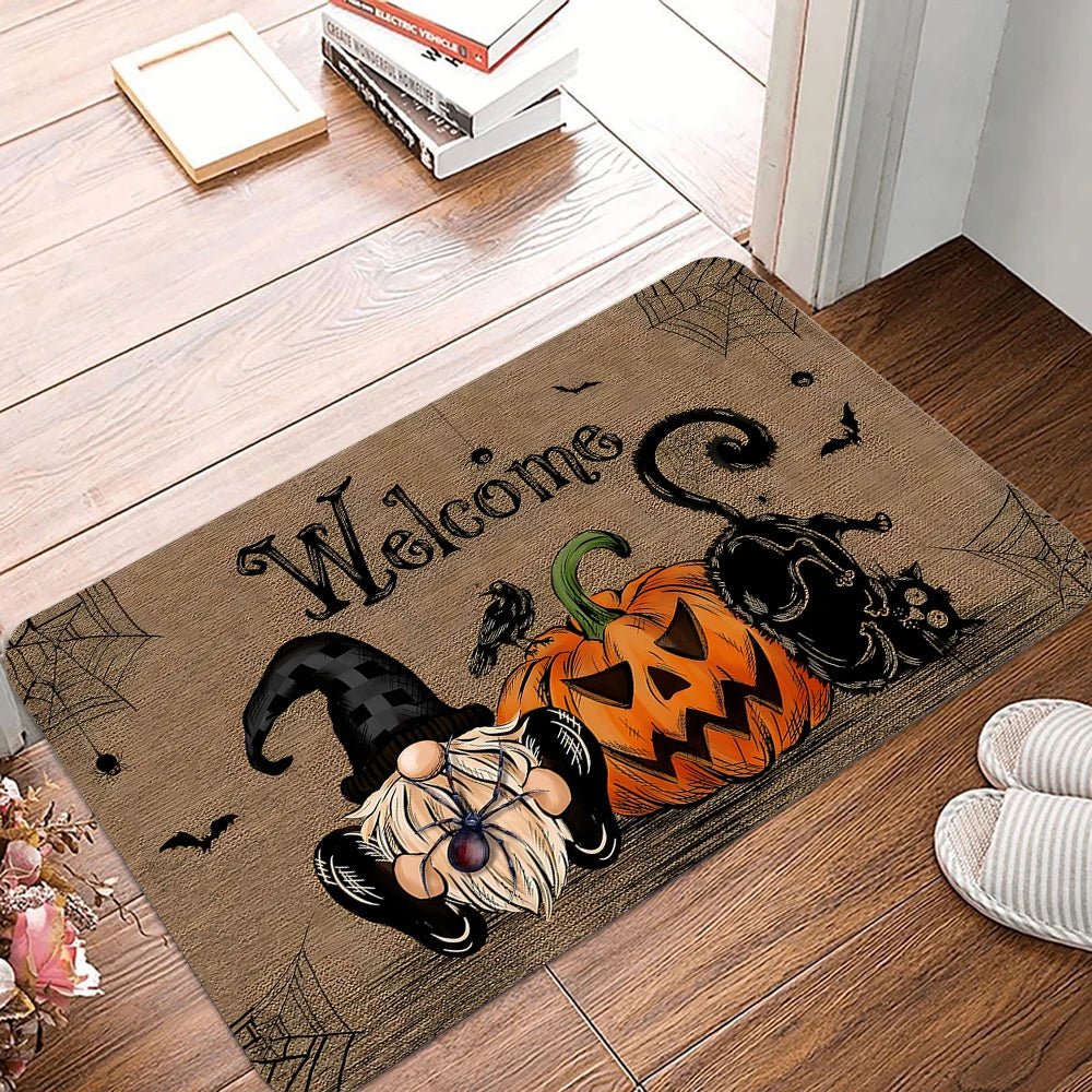 Halloween Ghost Pumpkin Non-Slip Kitchen Floor Mat