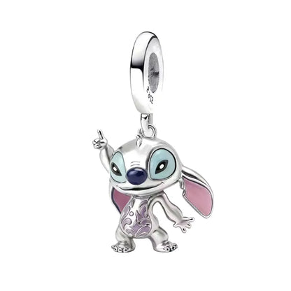 Disney 925 Silver Puppy Charm Bead For Bracelet Jewelry