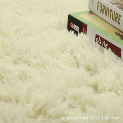 Gradient Silk Wool Rug Non-Slip Machine Washable Bedroom Living Room Kids Room Carpet Home Decor