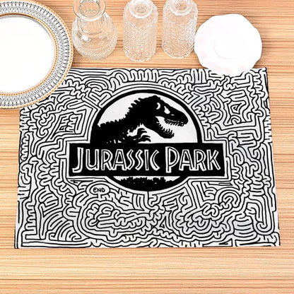 Jurassic Park Print Linen Kids Placemat Set