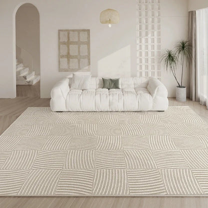 French Cream Light Luxury Washable Large Area Rug