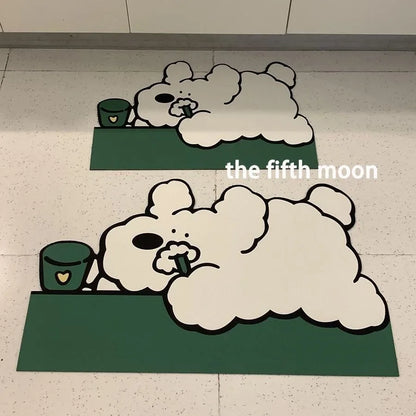 VIKAMA Cute Puppy Bathroom Diatom Mat