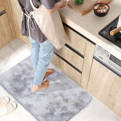 VIKAMA Tie-Dye Plush Non-Slip Kids Area Rug