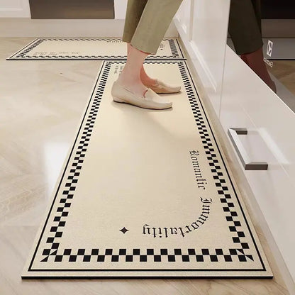 VIKAMA Diatomite Kitchen Mat Non-Slip Water & Oil Absorbent Floor Rug Bathroom Door Mat