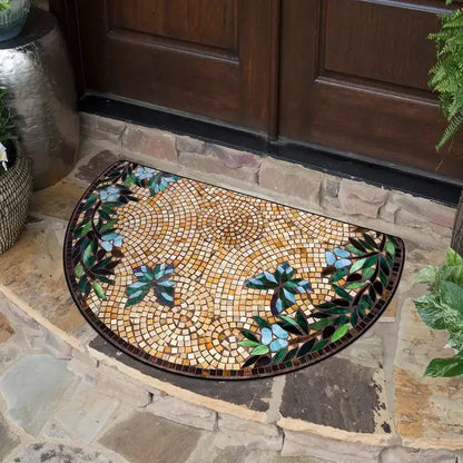 VIKAMA Semi-Circle Flannel Door Mat