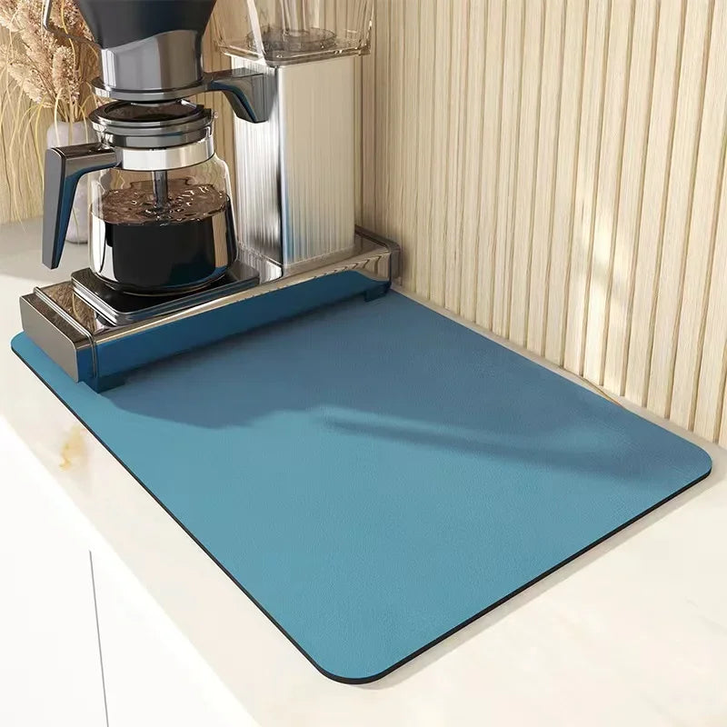 VIKAMA Diatomite Coffee Placemat Absorbent Table Kitchen Mini Mat Non-Slip Home Decor