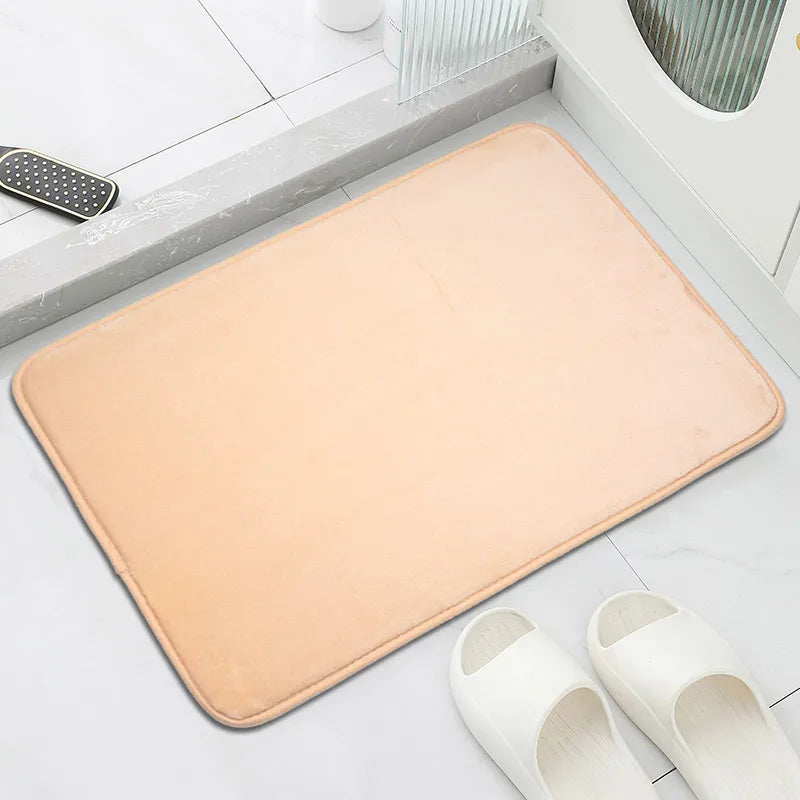 Elegant Memory Foam Bath Mat Soft Comfort Non-Slip Stain-Resistant Rug Bathroom Bedroom Kitchen Home Decor