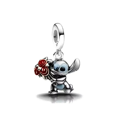 Disney 925 Silver Puppy Charm Bead For Bracelet Jewelry