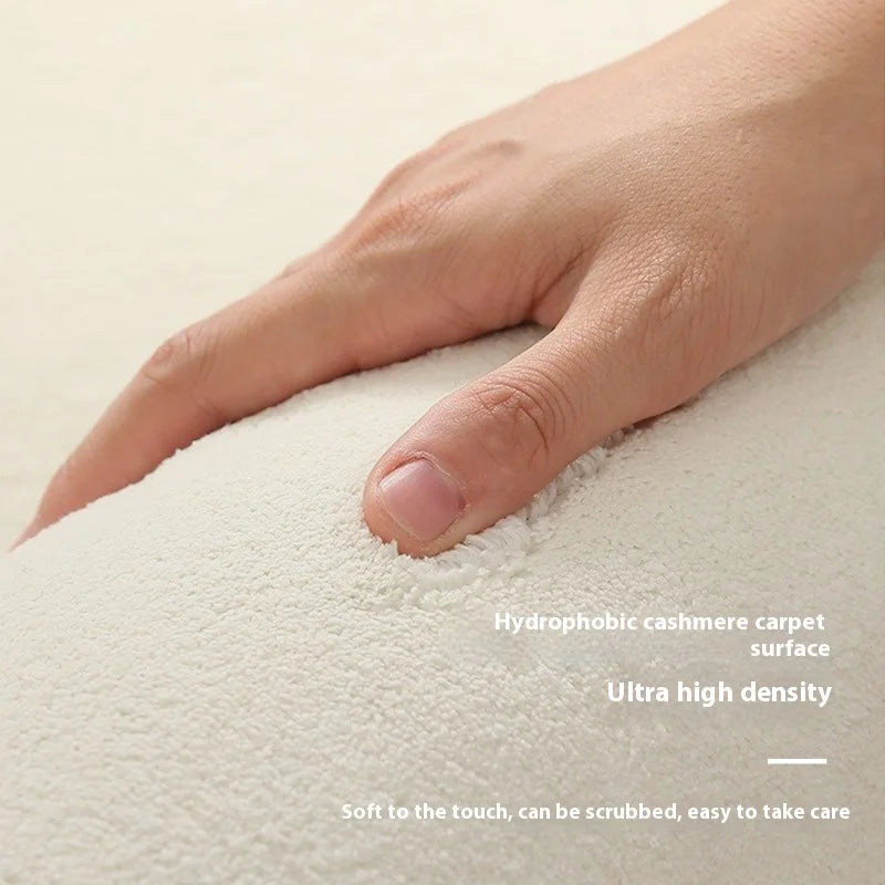 VIKAMA Cartoon Imitation Cashmere Carpet Cute Cloud Heart Bedroom Bedside Floor Mat