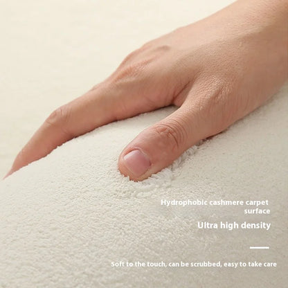VIKAMA Cartoon Imitation Cashmere Carpet Cute Cloud Heart Bedroom Bedside Floor Mat