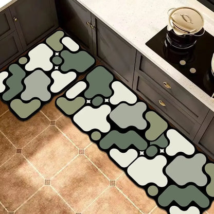 Cuttable non-slip absorbent kitchen mat