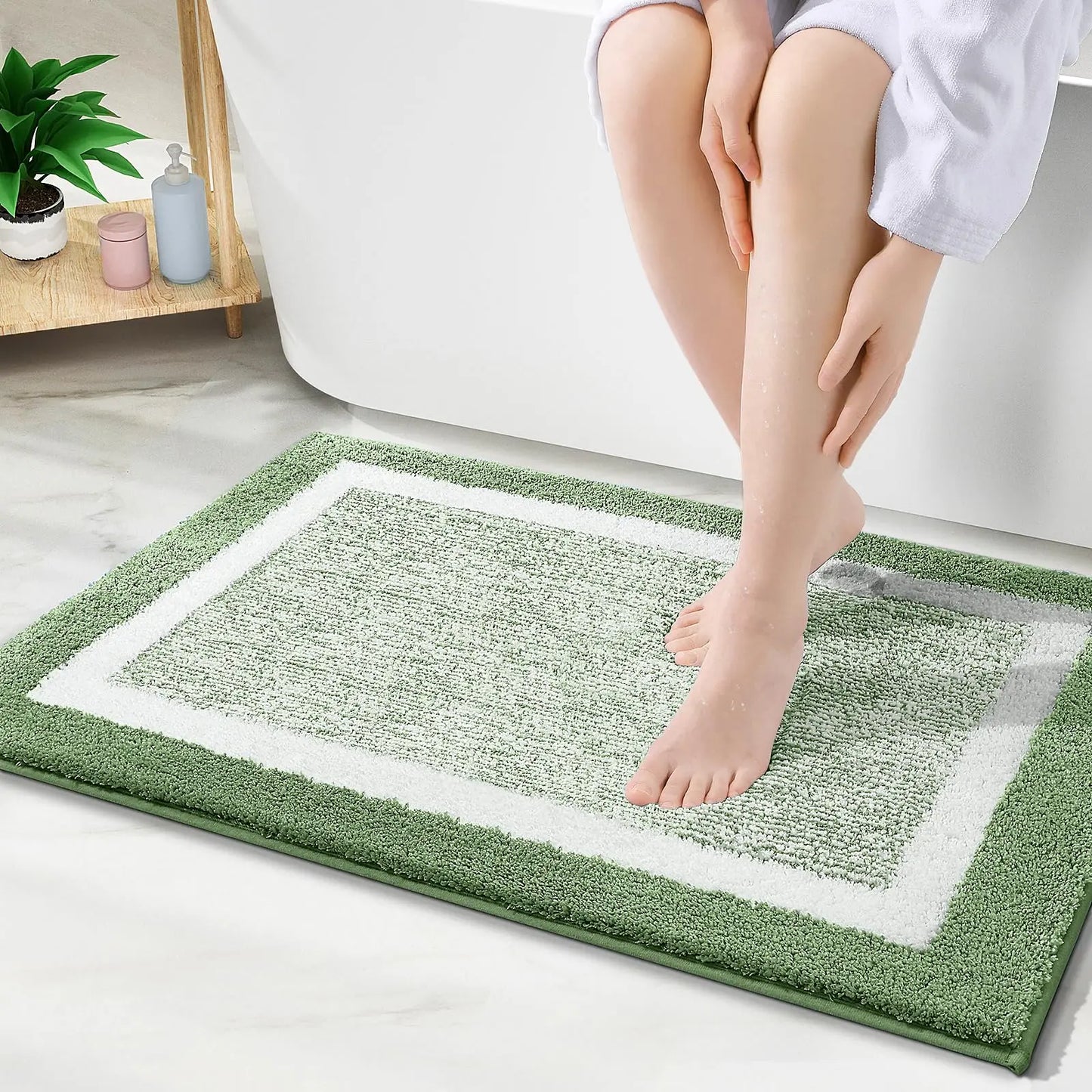 Olanly Microfiber Soft Non-Slip Bath Mat