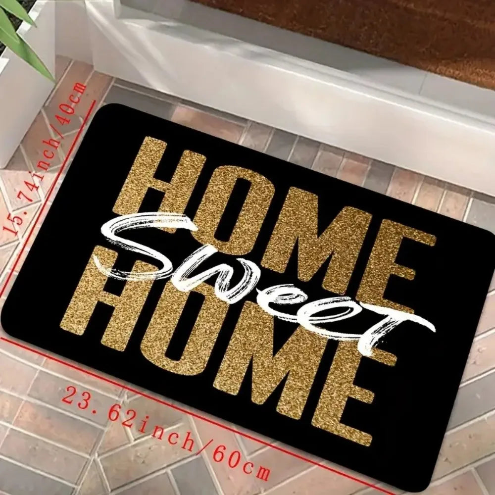 “Home Sweet Home” Non-Slip Welcome Doormat