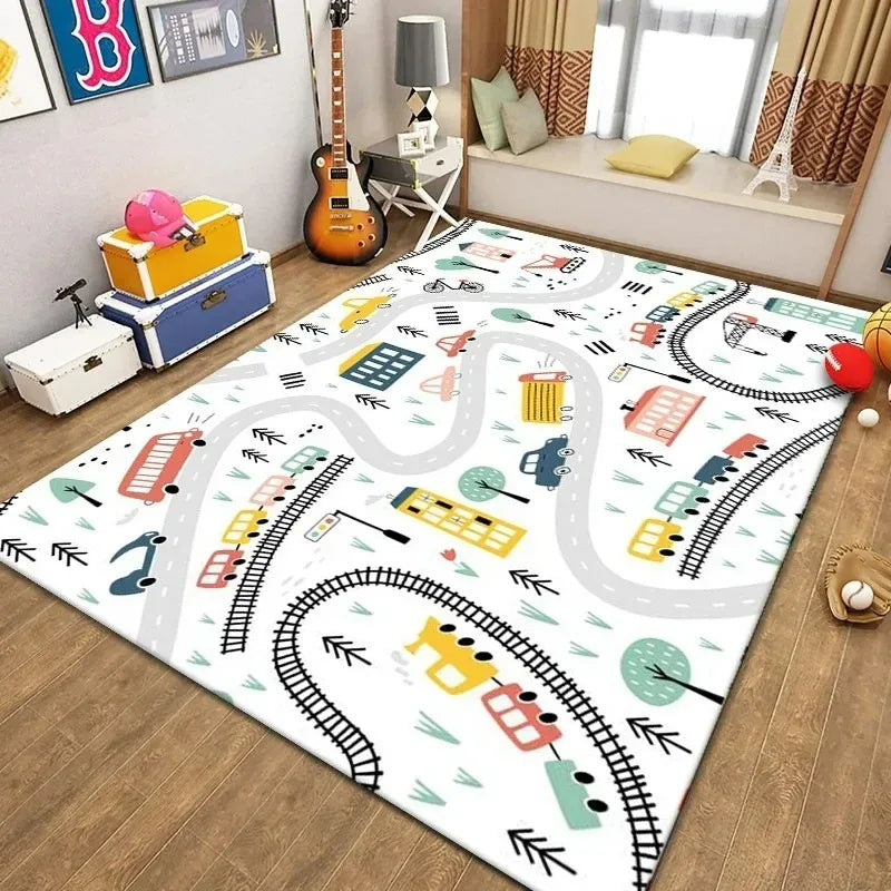 Cartoon Game Kids Area Rug