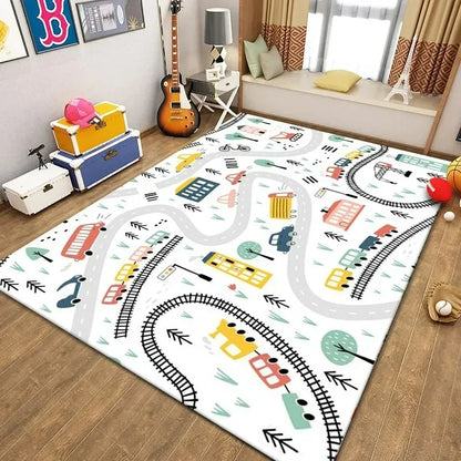 Cartoon Game Kids Area Rug