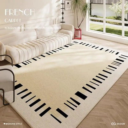 VIKAMA French Simple Living Room Carpet Large Area Sofa Coffee Table Bedroom Study Floor Mat