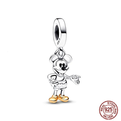 Disney S925 Sterling Silver Charm Beads For Women Bracelet
