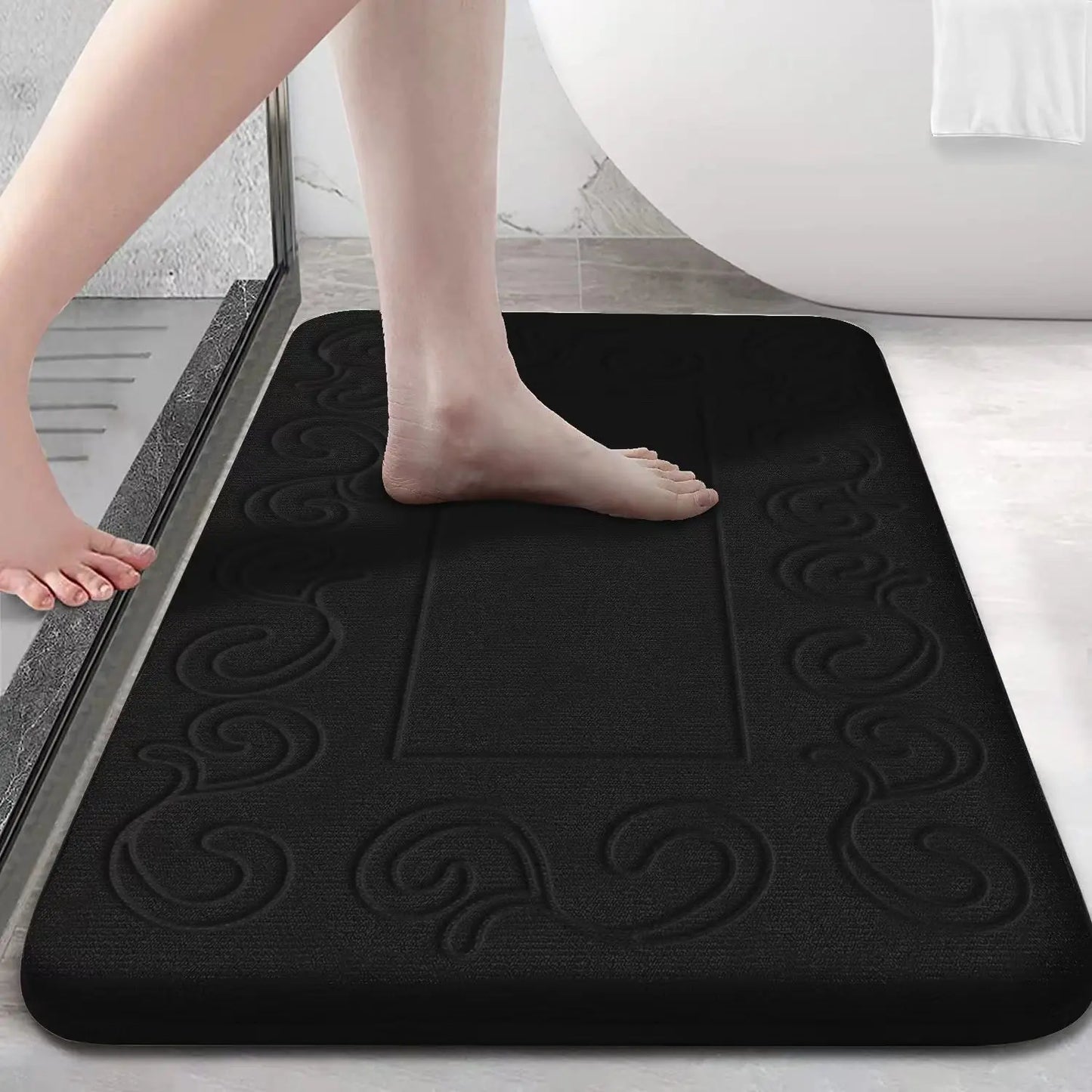 Anti-Slip Absorbent Bathroom Mat Ultra Soft Machine Washable Bath Rug Home Decoration