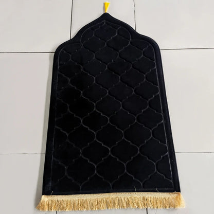 Flannel Prayer Mat Non-Slip Soft Portable Worship Rug Travel Ramadan Gift