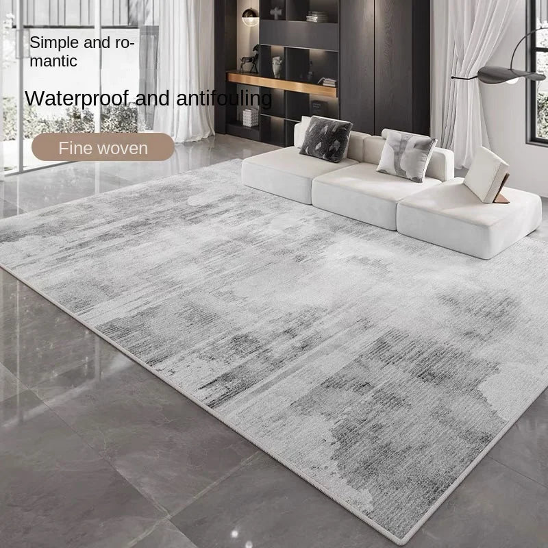 VIKAMA Crystal Velvet Large Area Carpet Minimalist Grey Living Room Bedroom Soft Balcony Floor Mat