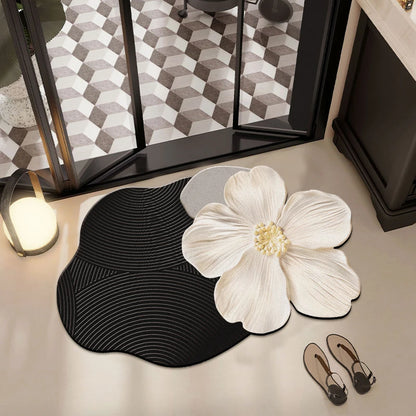 Quick-dry non-slip absorbent bath mat