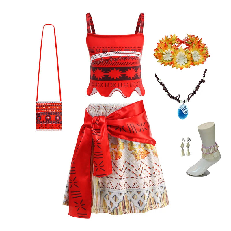Disney Moana 2 Ocean Adventure Costume Dress For Girls