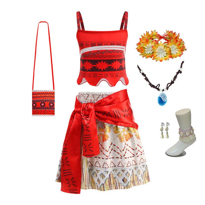 Disney Moana 2 Ocean Adventure Costume Dress For Girls