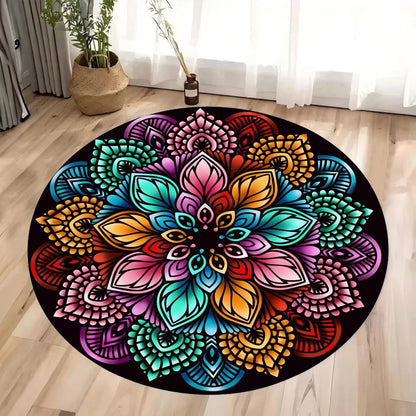 3D Mandala Chakra Round Yoga Rug